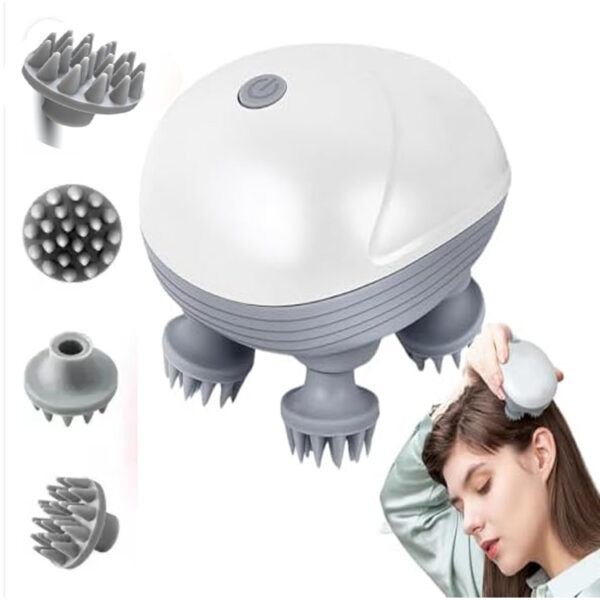 Head,Scalp Massager, Rechargeable Head Kneading Massage Machine 3 Speed Mode Handheld Portable, Scalp Scratcher Body Massager for Hair Growth Massager