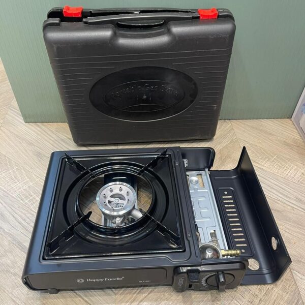 Stove Gas Portable, Black Portable Gas Stove, Portable Gas Camping Cooker, Single Burner Portable Stove, Portable Stove With Carry Case, - Portable Cooker For Outdoor, Portable Stove For Parties, Portable Stove For Picnic and Garden, Portable Stove For home