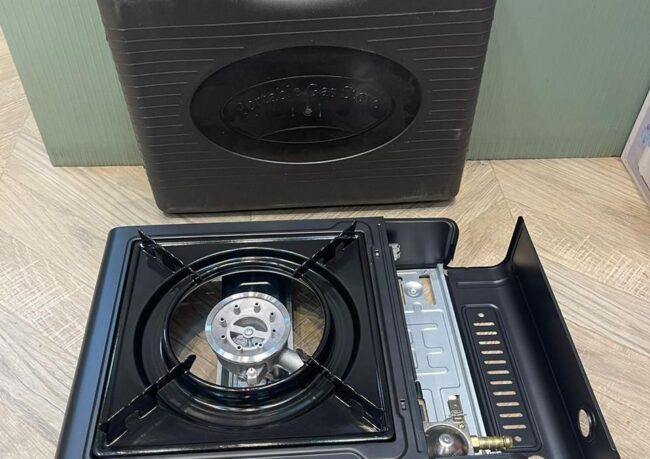 Stove Gas Portable, Black Portable Gas Stove, Portable Gas Camping Cooker, Single Burner Portable Stove, Portable Stove With Carry Case, - Portable Cooker For Outdoor, Portable Stove For Parties, Portable Stove For Picnic and Garden, Portable Stove For home