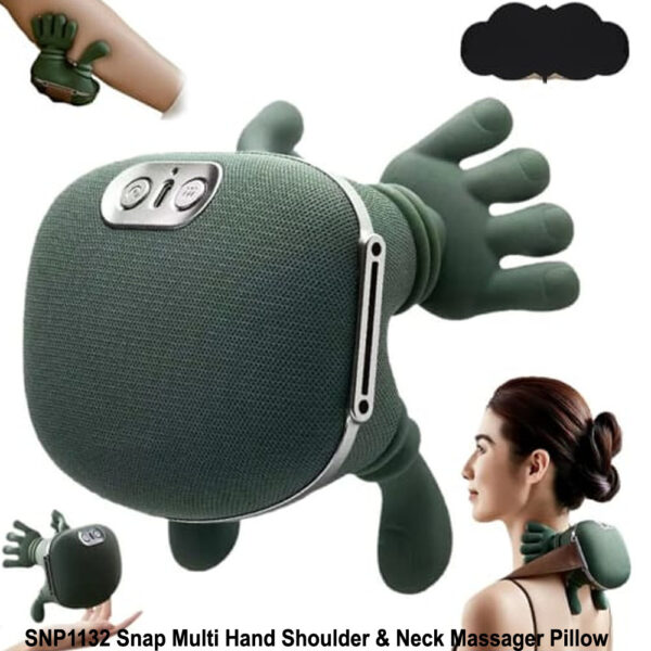 SNP1132 Snap Multi Hand Shoulder & Neck Massager, SNP1132 Electric Deep Tissue 3D Shiatsu Kneading SNP1132, 3-Speed Adjustment and Heat Therapy SNP1132